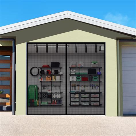 Magnetic Garage Door Screen for 2 Car Garage, TOVEN-RV 8x7Ft Heavy Duty ...