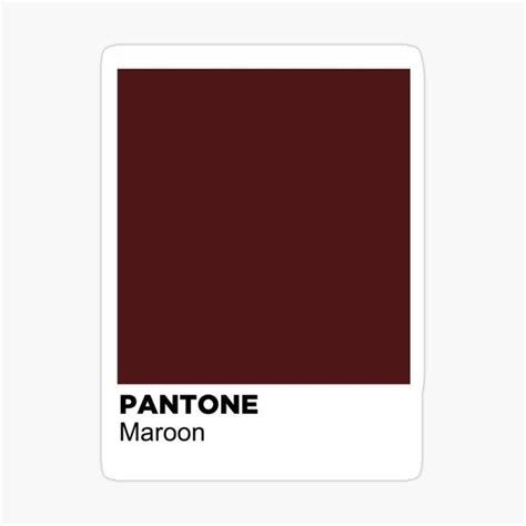 Maroon Pantone Color Swatch Sticker by jamiejamie00 in 2022 | Pantone ...