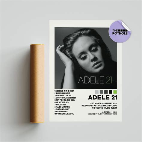 Adele Posters / 21 Poster / Adele 21 / Album Cover Poster / | Etsy