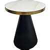 First of a Kind Modern Round Side Table - End Table with Black Carbon ...