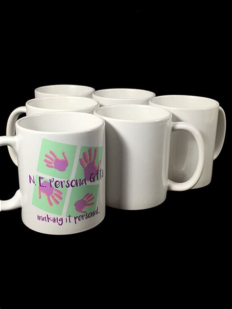 Promotional Custom Mugs 6 Business Logo Mugs by NEPersonaGifts