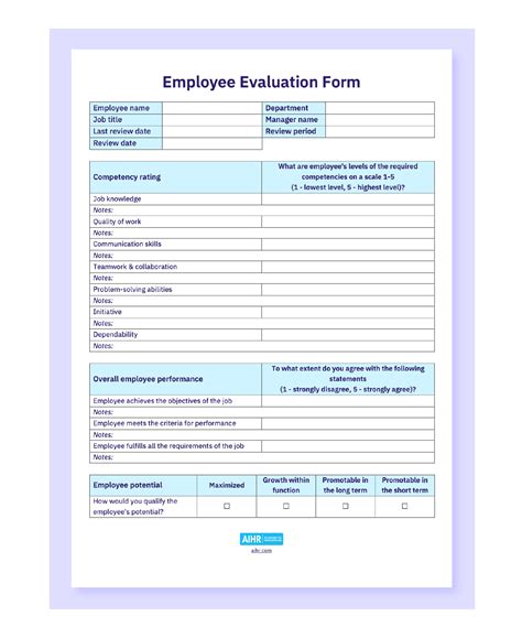 Employee Evaluation Template and Guide [Free Download] - AIHR