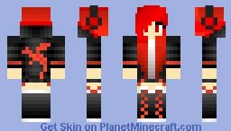 Red Girl Minecraft Skin