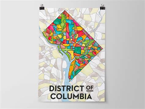 Washington DC Neighborhoods Art Map Poster – Jenni Bick Custom Journals