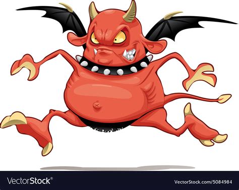 Funny demon Royalty Free Vector Image - VectorStock