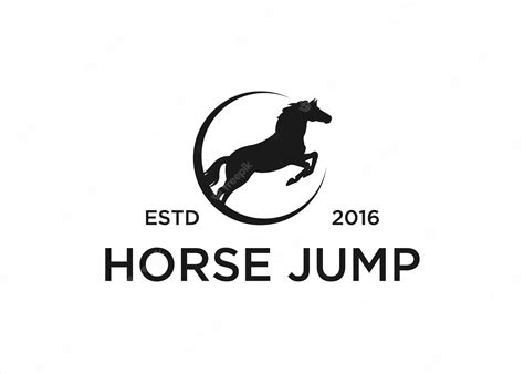 Premium Vector | Jumping horse logo design vector illustration