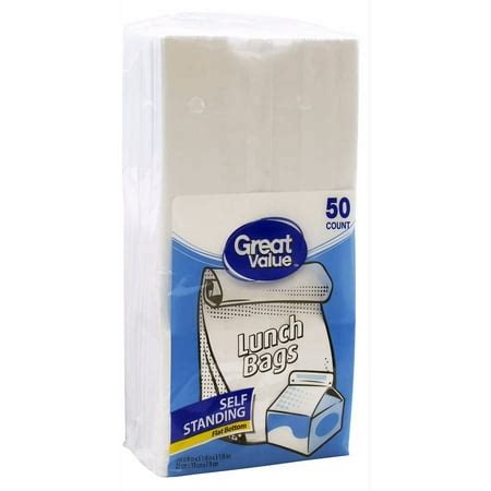 Great Value White Lunch Bags, 50ct - Walmart.com