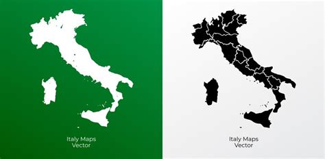 Premium Vector | Collection of silhouette Italy maps design vector Silhouette Italy maps vector