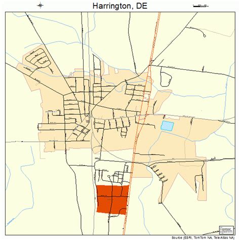 Harrington Delaware Street Map 1033120