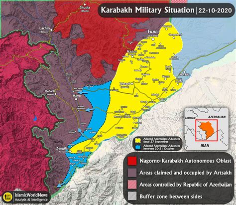 Latest Updates On Karabakh Clashes, 22 October 2020 (Map Update ...