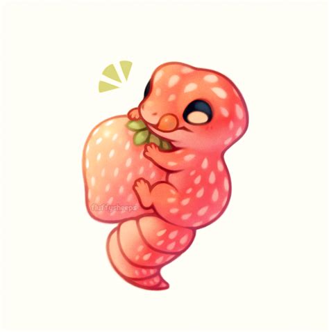 smiles and tears, Strawberry gecko! 🍓🦎