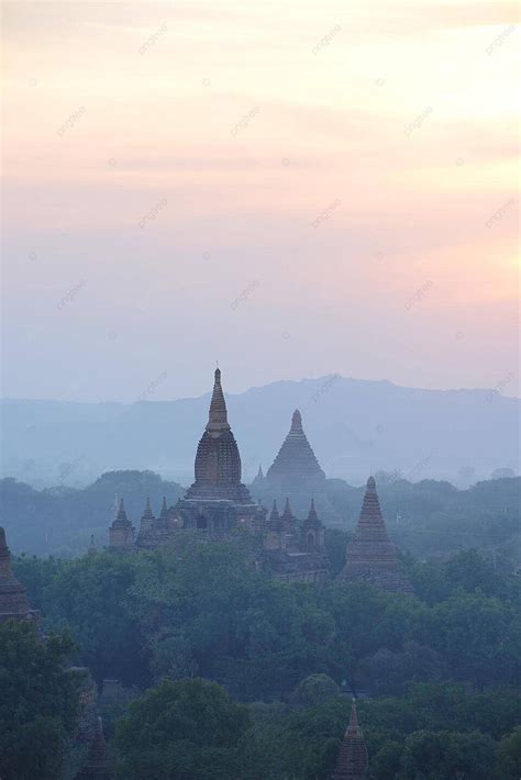 Bagan Sunset Landscape Bagan Myanmar Photo Background And Picture For ...