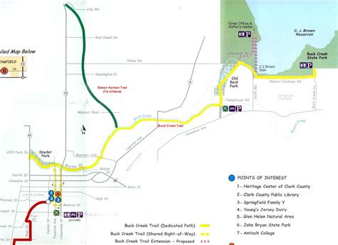 Buck Creek Trail Map - Buck Creek Springfield OH • mappery