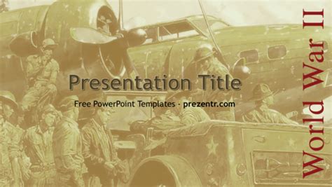 Free WWII PowerPoint Template - Prezentr Free PowerPoint Templates