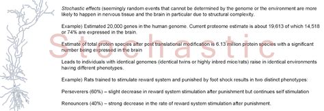 Real Psychiatry: Stochastic Processes In Human Biology