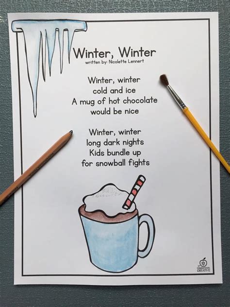 Cute Winter Poems For Kids - Best kids worksheet template