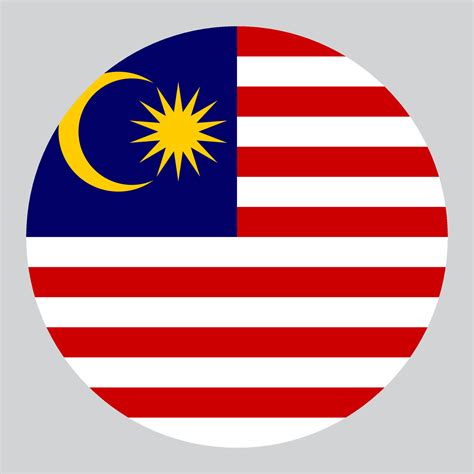 flat circle shaped Illustration of Malaysia flag 16874857 Vector Art at Vecteezy