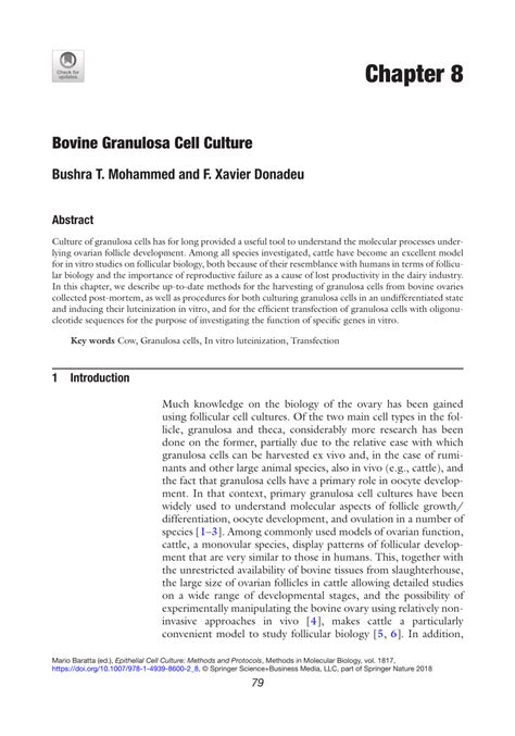 (PDF) Bovine Granulosa Cell Culture