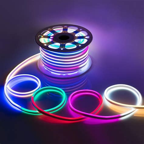 LED Strip Lights 110 240V Flexible RGB LED Neon Light Strip IP65 Multi ...