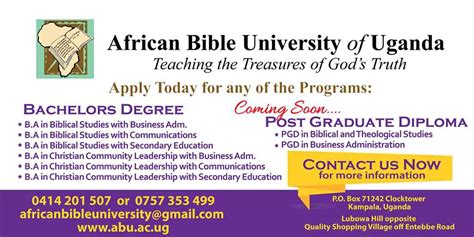 African Bible University, ABU Online Application Forms - 2024/2025 Admission - Explore the Best ...