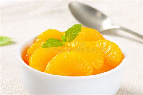 Canned Mandarin Oranges stock photo. Image of porcelain - 62980860