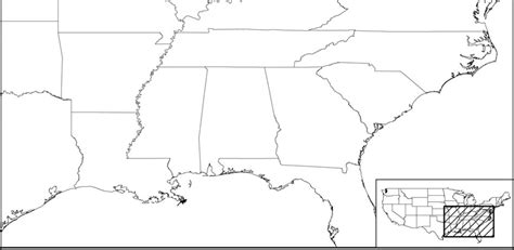 Blank Map Of The United States Civil War - Dorita Kara-Lynn