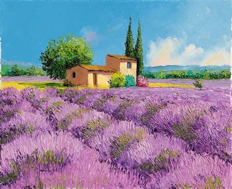 Lavender fields in Provence Painting by Jean-Marc JANIACZYK - Fine Art ...