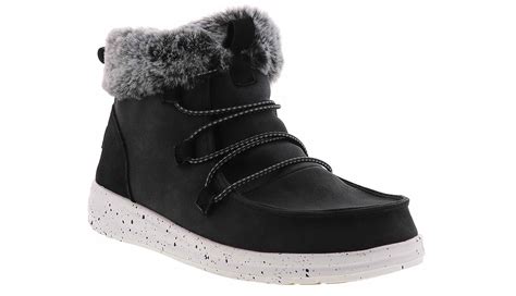 Hey Dude Womens Eloise Slip On Boots- Black | Cleary's Shoes & Boots