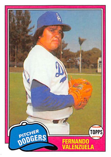 Fernando Valenzuela baseball card (Los Angeles Dodgers) 2016 Topps #BB2 1981 Reprint