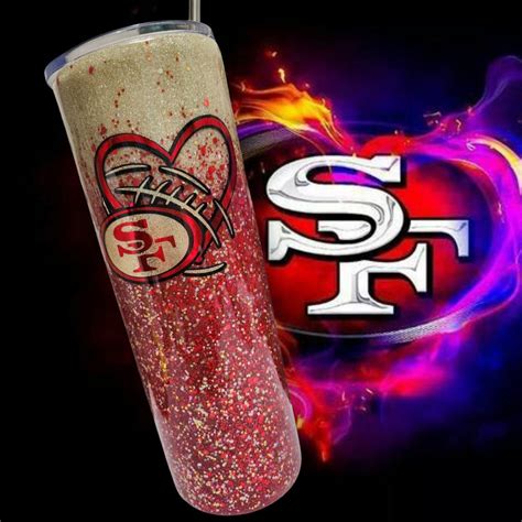 49ers Glitter Tumbler - Etsy