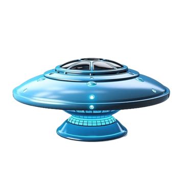 Ufo Illustration In Blue Color In 3d Style, 3d, Abstract, Art PNG Transparent Image and Clipart ...