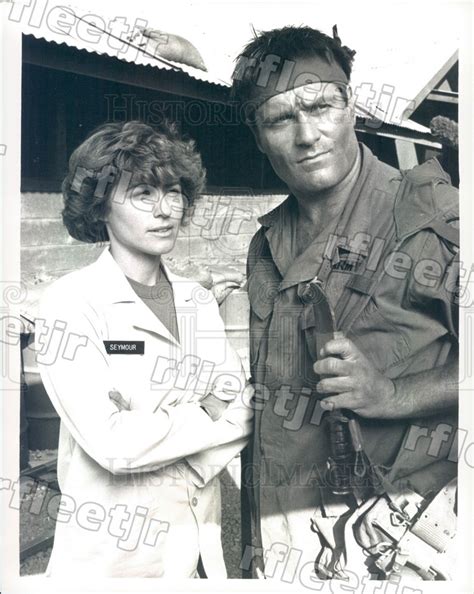 1989 Actors Betsy Brantley & Terence Knox on Tour of Duty Press Photo ...