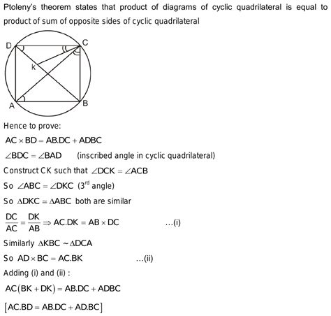 What is the real proof of ptolemy's theorem?