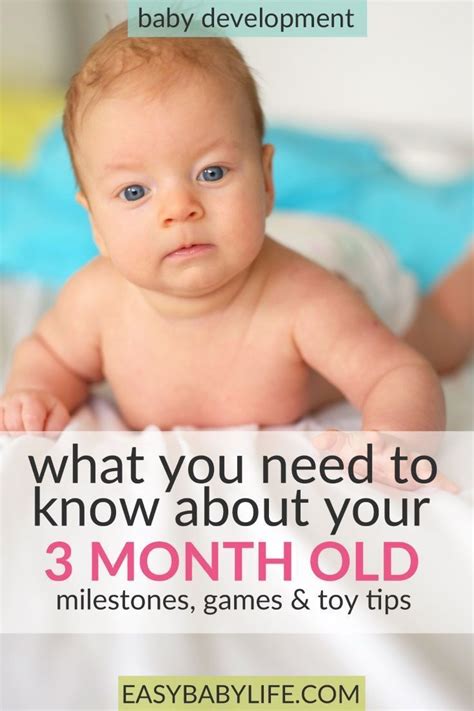 Your Awesome 3-Month-Old Baby - Milestones, Games, Toy Tips! | Baby development milestones, 3 ...