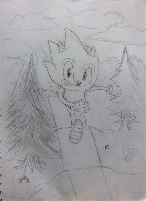 SONIC running sketch by sonicfanNoneandother on DeviantArt