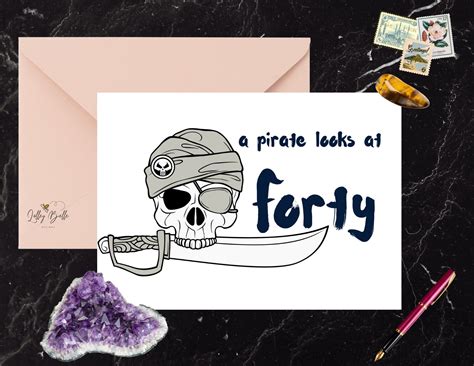 A Pirate Looks at Forty Jimmy Buffett Inspired Birthday Printable Card - Etsy Australia