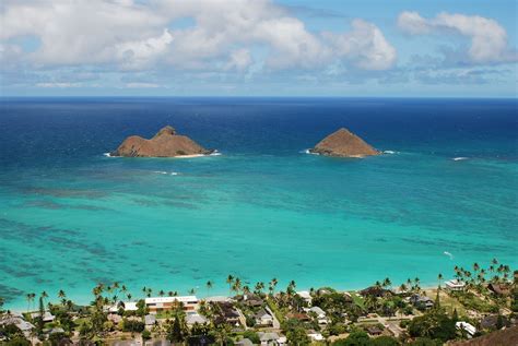 The Mokulua Islands just off the coast of Lanikai Beach on Oahu, I've ...