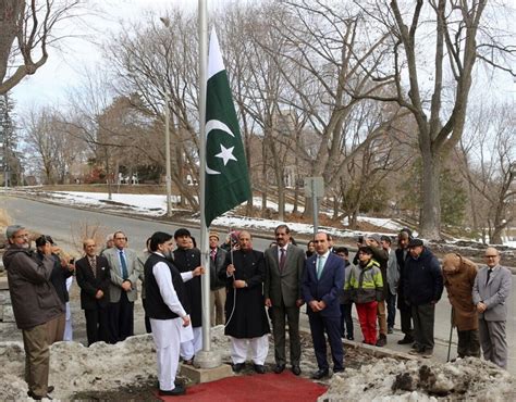 Pakistan Day: Pakistan’s flag hoisted at High Commission in Ottawa