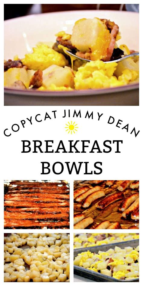 breakfast bowls with text that reads copycat jimmy dean's breakfast bowl,