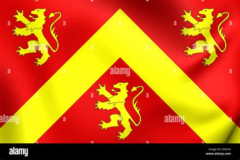 3D Flag of Anglesey, Wales. Close Up Stock Photo - Alamy