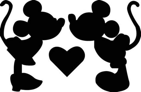 Disney Minnie Mickey Kiss SVG Design for Silhouette Studio - Etsy