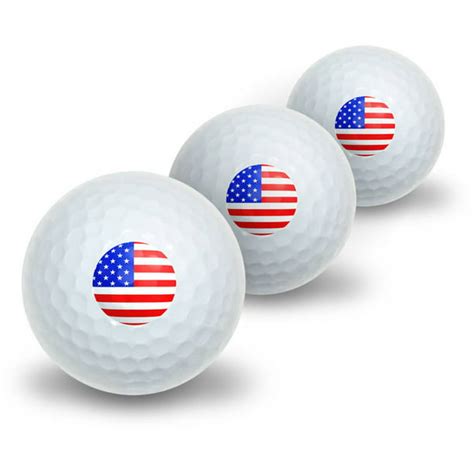 USA Flag Patriotic Novelty Golf Balls, 3pk - Walmart.com - Walmart.com