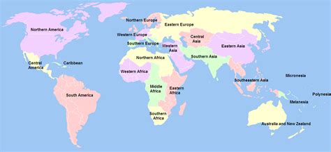 UN geographical subregions [1357x628] : r/MapPorn