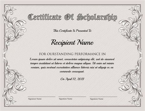 Editable Scholarship Certificate Template, If you want to be awarded with a scholarship, use ...