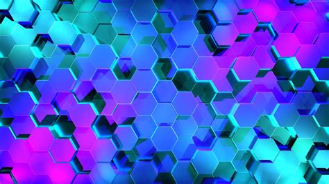 Hexagon Blue Purple UHD 4K Wallpaper | Pixelz