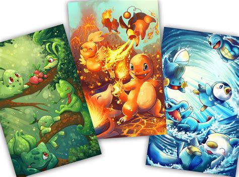 ALL POKEMON STARTERS POSTERS! by michellescribbles on DeviantArt