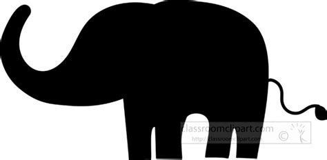 Elephant Clipart-baby elephant black silhouette