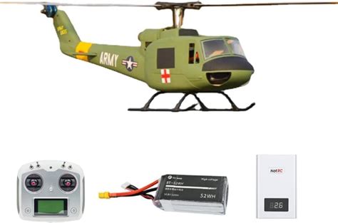 Amazon.com: FlyWing UH-1 Huey Virtual Helicopter Simulation Remote Control Model Aircraft 470 ...