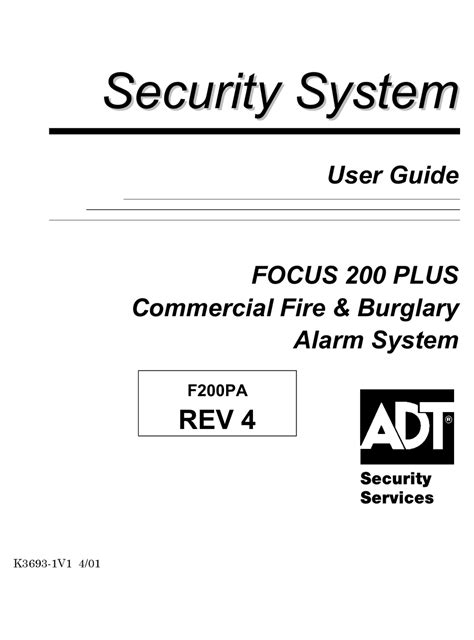 ADT COMMERCIAL FIRE & BURGLARY ALARM SYSTEM FOCUS 200 PLUS USER MANUAL Pdf Download | ManualsLib