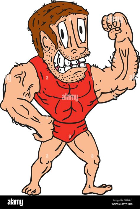 Bodybuilder Flexing Muscles Cartoon Stock Vector Image & Art - Alamy